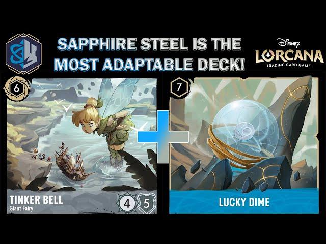  SAPPHIRE STEEL - MOST ADAPTABLE & FLEXIBLE DECK IN THE META - Disney Lorcana Gameplay