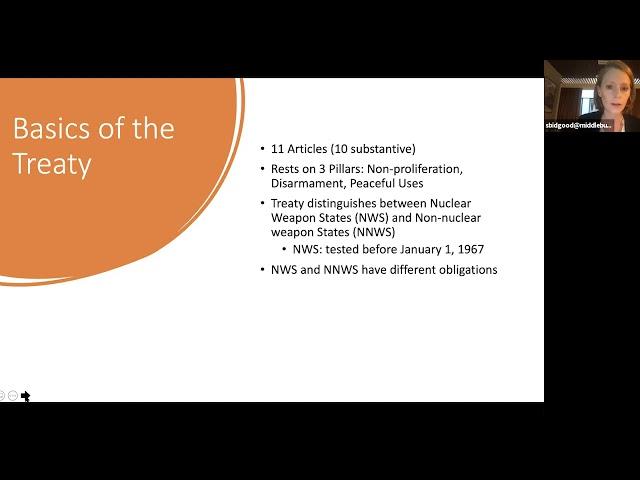 CNS Summer School for Diplomats: The Treaty on the Non-Proliferation of Nuclear Weapons (NPT)