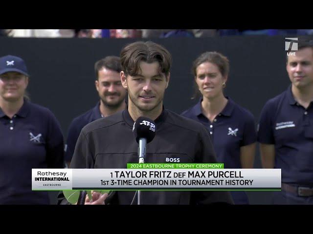 Taylor Fritz's 2024 Eastbourne Championship Speech | 2024 Eastbourne Final