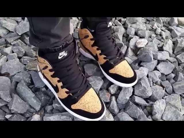 NIKE SB DUNK HIGH PREMIUM "CORK" BLACK/WHITE/HAZELNUT ON FEET REVIEW HEAT!