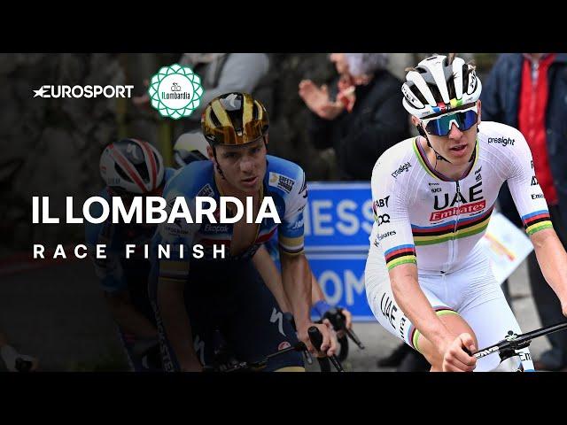 RIDICULOUS FINISH!  | Men's Il Lombardia Race Final Kilometres | Eurosport Cycling