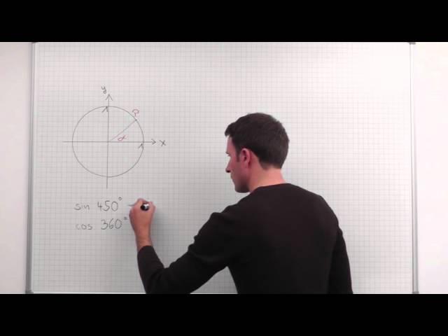 Trigonometrie, Sinus und Kosinus am Einheitskreis, Beispiel 1