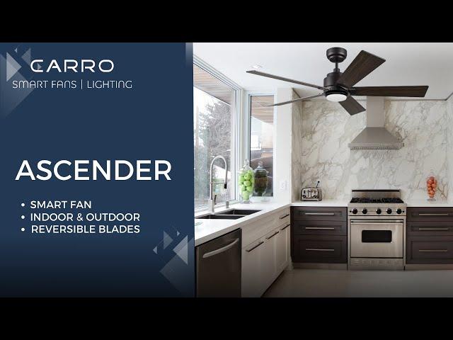 ASCENDER 5-blade 60” Smart Ceiling Fan | Carro USA