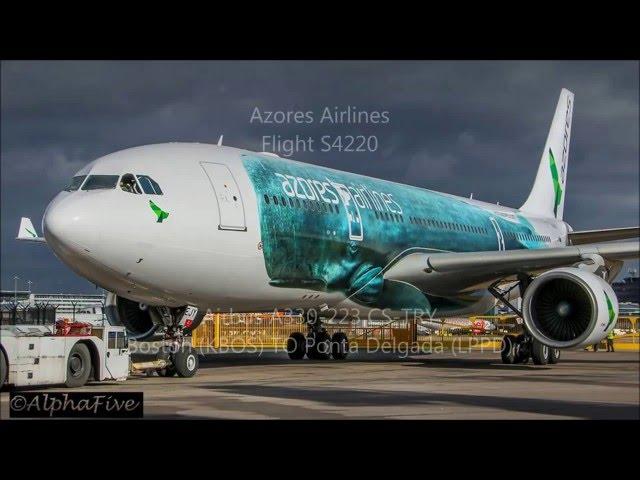 Azores Airlines flight S4220 Boston (KBOS) TO Ponta Delgada (LPPD)