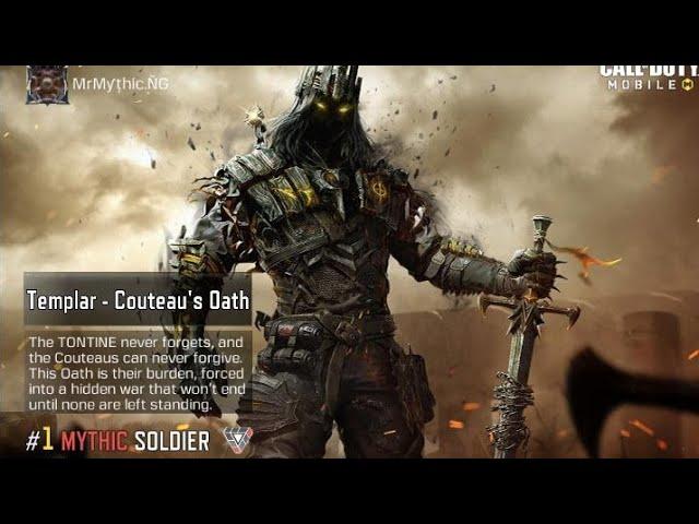 Call of Duty Mobile || "Mythic" Templar - Couteau's Oath #callofdutymobile || Best Mythic Character