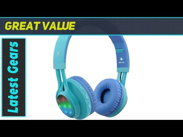 Riwbox WT-7S Kids Bluetooth Headphones Review: LED Light Up Wireless Fun!