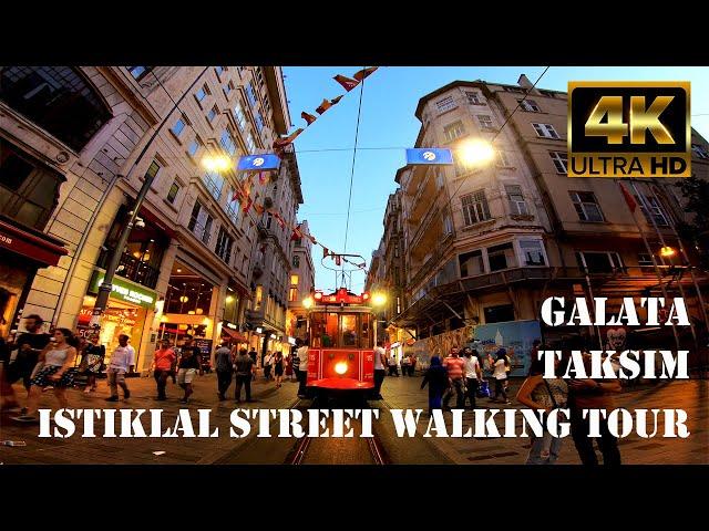 ISTANBUL TURKEY ISTIKLAL STREET WALKING TOUR IN 4k! ISTANBUL TRAVEL GUIDE  2019