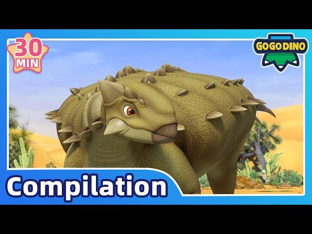 ⭐️ GOGODINO S7 ⭐️ EP22-24 | 30 MIN Compilation 8| Dinosaurs for Kids | Kids Cartoon | Dino Explorers