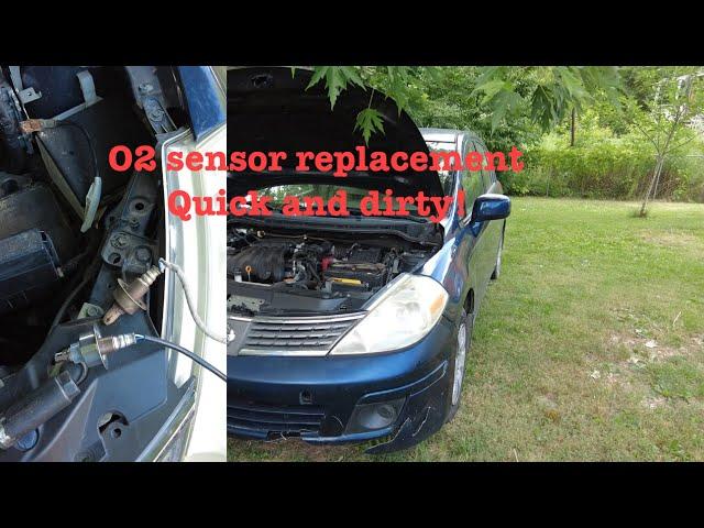 2008 Nissan Versa o2 sensor replacement, real quick how to.