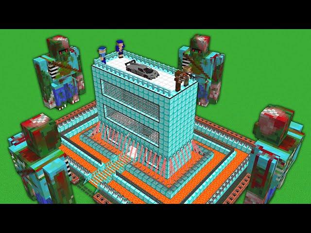 SAFE HOME VS ZOMBIE KING!  - Minecraft