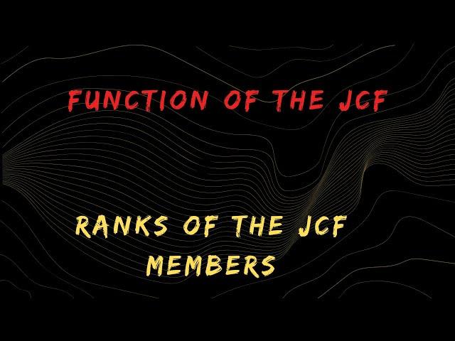 Functions and Rank of the Jamaica Constabulary Force (JCF)