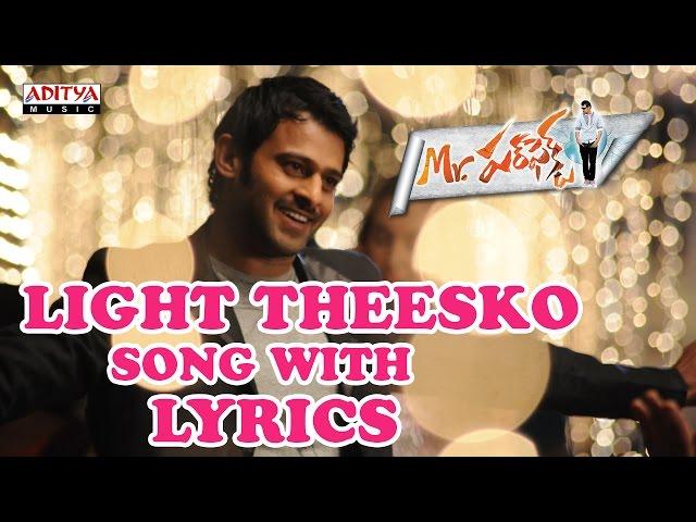 Light Theesko Song With Lyrics - Mr. Perfect Songs - Prabhas,Kajal Aggarwal,DSP-Aditya Music Telugu