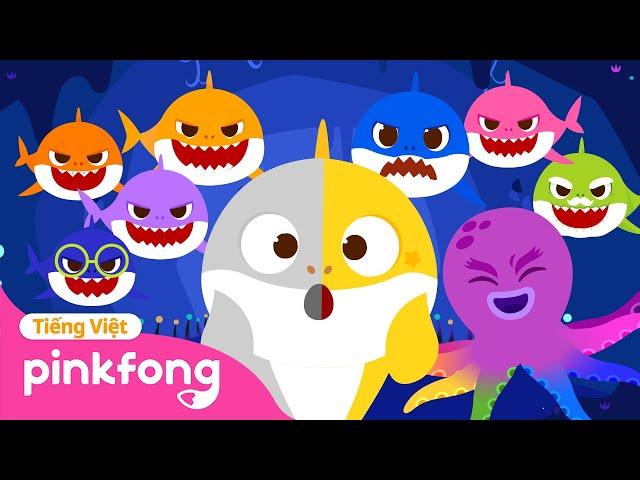 Baby Shark du du  Màu sắc của Cá Mập Con biến đâu mất rồi? + Tuyển tập | Pinkfong Nhạc thiếu nhi