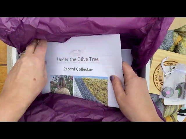 What’s in the Box? Under the Olive Tree Knits - Record Collector Skein and Shawl Club Box