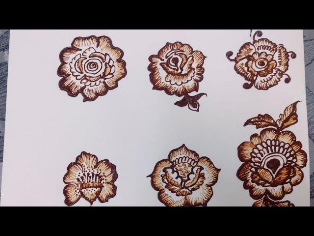 #floral hennadesigns️#unique mehandidesigns for hands#beautiful roseHenna#viral flowers  Henna