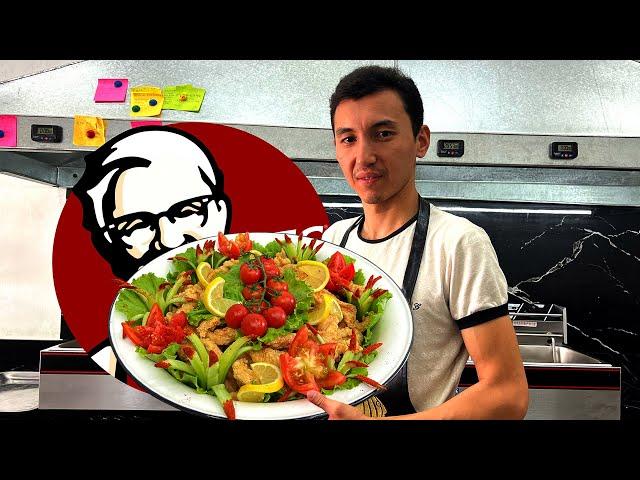 KFC FROM CHICKEN AND FISH RECIPE | UZBEKISTAN KFC | Sagban Food