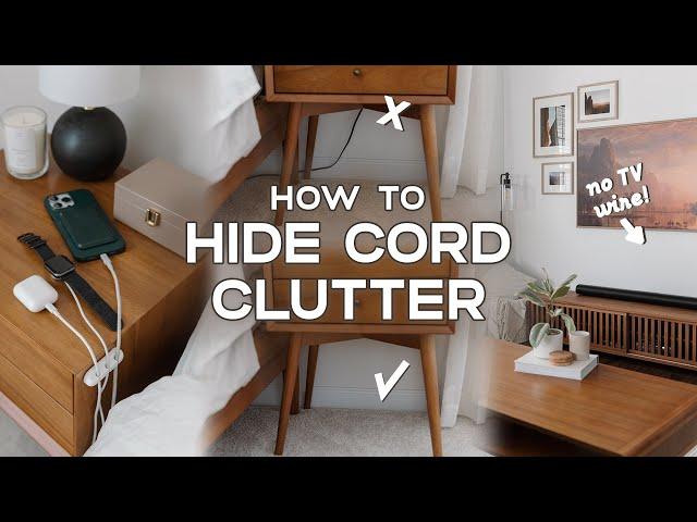 13 Creative Hacks to HIDE CORD CLUTTER  | Cable Management Tricks For Your TV, Desk & More!