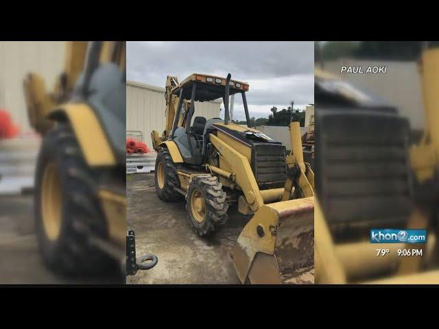 Big Island police ask for public's help after several backhoe thefts reported