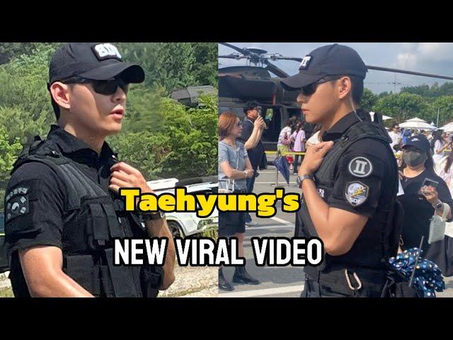 Taehyung's Viral Full Footage | BTS’s V In Uniform Spotted On Patrol