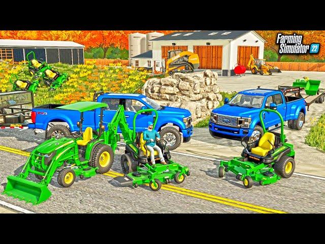 STARTING A $1,000,000 MOWING BUSINESS! (NEW MOWERS, TRUCKS, TRAILERS, SHOP) | FS22