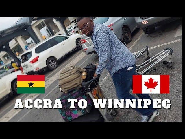 TRAVEL VLOG | MOVING FROM GHANA TO CANADA! (Accra to Minneapolis) - Part 1