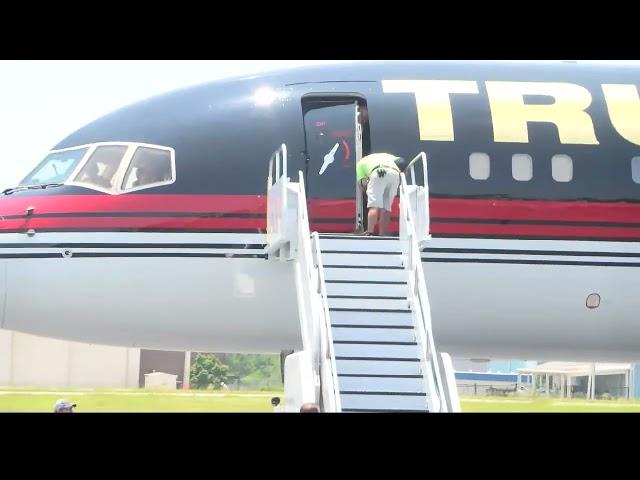 Trump arrives in Georgia to speak publicly for first time since federal indictment