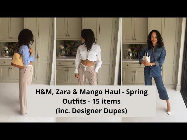 H&M HAUL AND ZARA HAUL - SPRING OUTFITS - CASUAL WEAR - 15 ITEMS (inc. Designer Dupe)