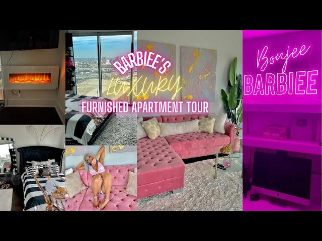 HIGH RISE LUXURY APARTMENT TOUR FURNISHED | GIRLY AESTHETICS | BOUJEE BARBIEE