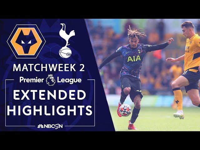 Wolves v. Tottenham | PREMIER LEAGUE HIGHLIGHTS | 8/22/2021 | NBC Sports