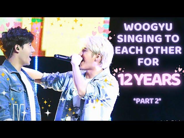 sunggyu and woohyun still singing to each other for 12 years straight