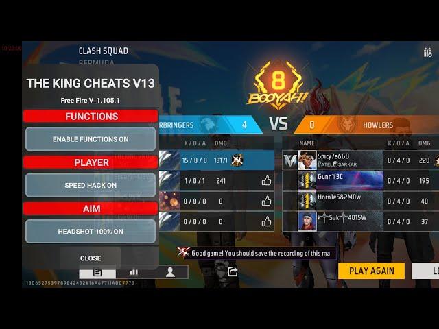 HACK FF OB45|Menu the king cheat +speed hack antiban|cân tc/st