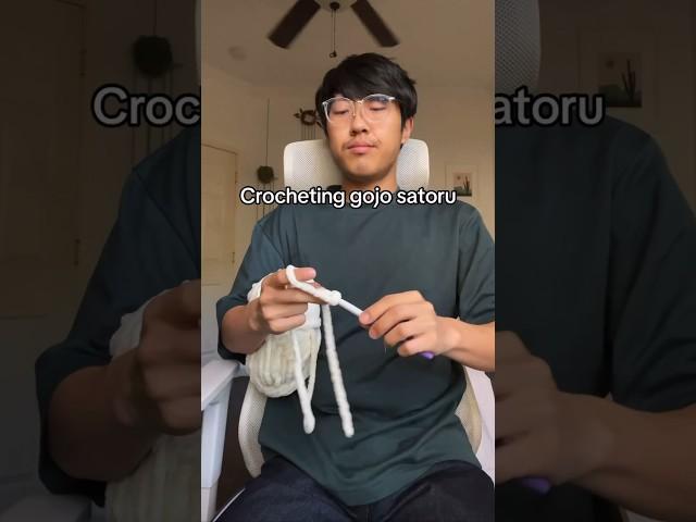 Crocheting gojo satoru from jujutsu kaisen  #crochet