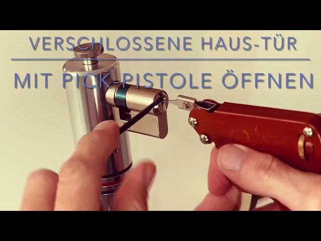 Eingangstür zerstörungsfrei mit Pick-Pistole öffnen/ Abgeschlossene Haustür mit Snap-Gun öffnen/lock