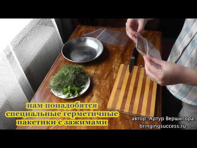 Как сохранить зелень свежей (заготовка на зиму)