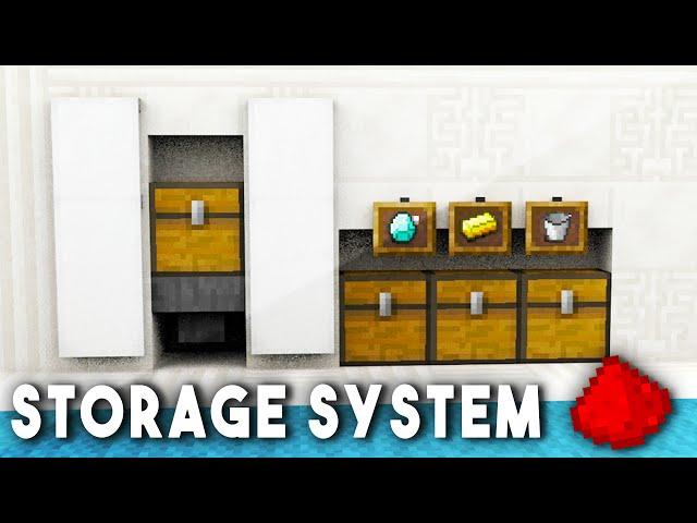 COMPACT ITEM SORTING SYSTEM - Minecraft Redstone Tutorial