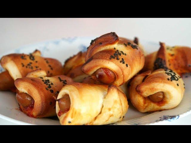 Pølsehorn | Luftig og lækker snack til madpakken