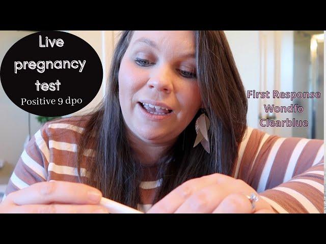 LIVE PREGNANCY TEST || POSITIVE PREGNANCY TEST AT 9 DPO || LINE PROGRESSION 9DPO-15DPO