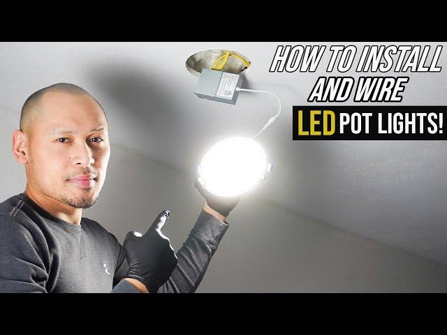 How To Install Pot Lights In Living Room Ceiling | Thin Recessed LED Dimmable Lights For Beginners!