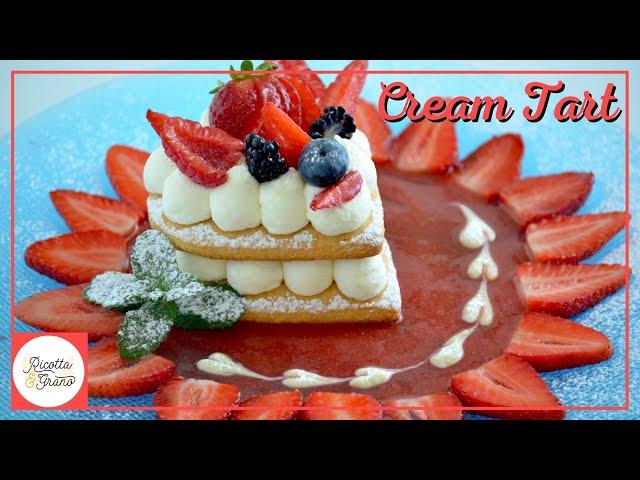 CREAM TART a cuore ricetta facile | Ricotta & Grano