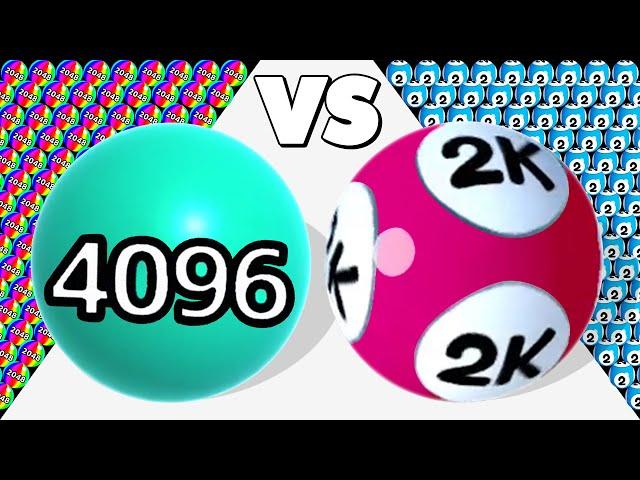 BALL RUN 2048  ROLLING DOUBLES - 2048 Games, ASMR Gameplay!