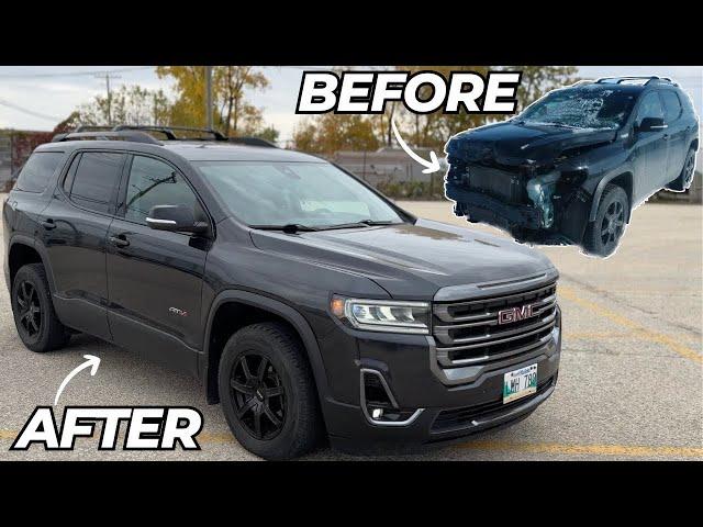 FULL BUILD:  REBUILDING A SALVAGE CRASHED 2020 GMC ACADIA