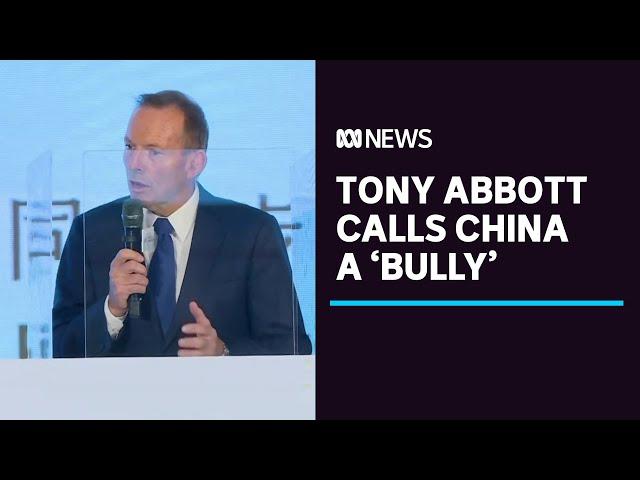 Tony Abbott calls China a 'bully' and stresses solidarity with Taiwan | ABC News