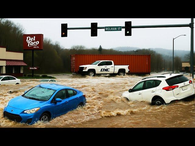 Massive Flooding Hits South Africa !  Streets Turn Into Rivers, Cars Submerged in Durban