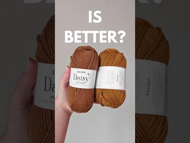 Which yarn is better? Drops Daisy or Sandnes Garn Double Sunday? #shorts #yarn