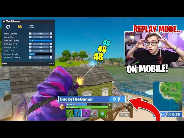 I Used REPLAY MODE on Fortnite Mobile... (new update)