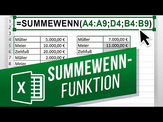 Excel: Summewenn-Funktion benutzen | Summewenn einfach anwenden