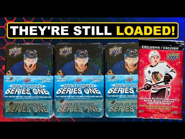 Opening 3 Retail Tins of 2024-25 Upper Deck Series 1 Hockey