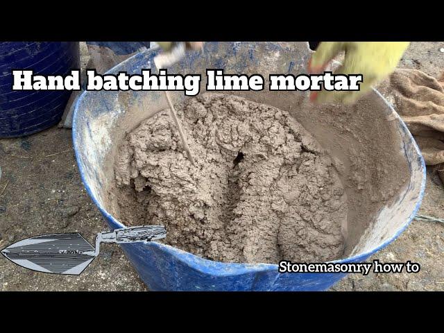 Learn how to mix lime mortar by hand