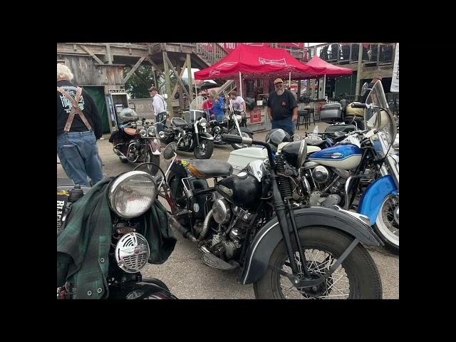 Motorcycles at the Cycle Source Vintage Motorcycle Show in Sturgis