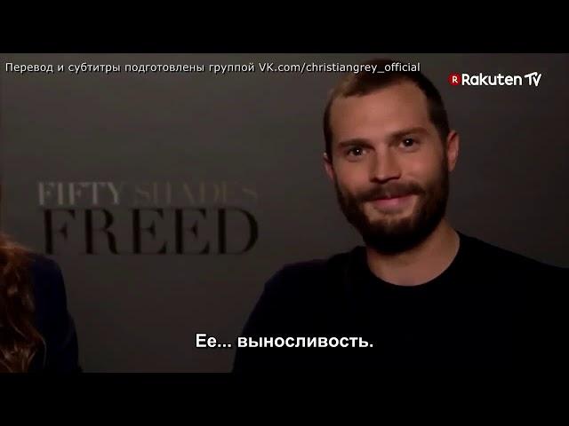 Jamie and Dakota during FSF Promo for Rakuten Tv Espana//rus sub//русские субтитры